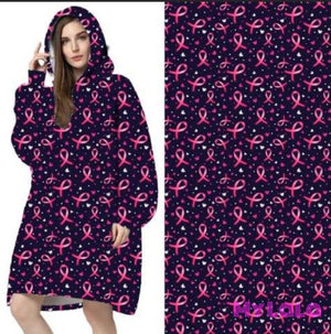 Blanket Hoodie (Breast Cancer Butterfly)