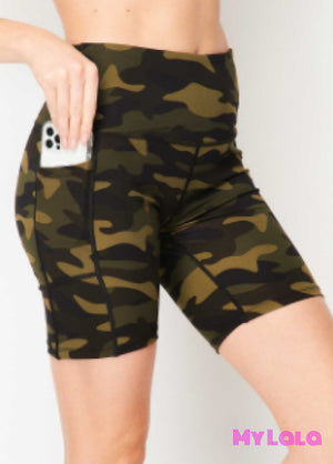 1 Body Contour Pocket Bike Shorts (Camo)