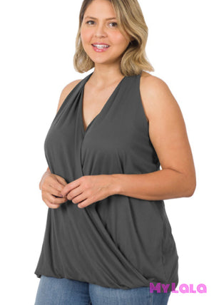 1 2387 Curvy Halter Top (Ash Grey)