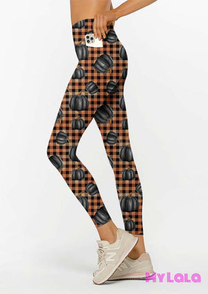 Curvy Pocket Leggings (Black Pumpkin)