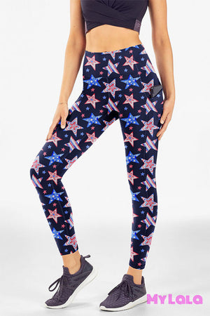 Curvy Pocket Leggings (Liberty Stars)