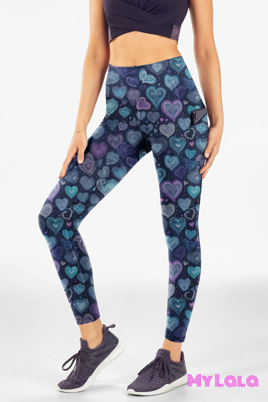 Curvy Pocket Leggings (Raining Love)