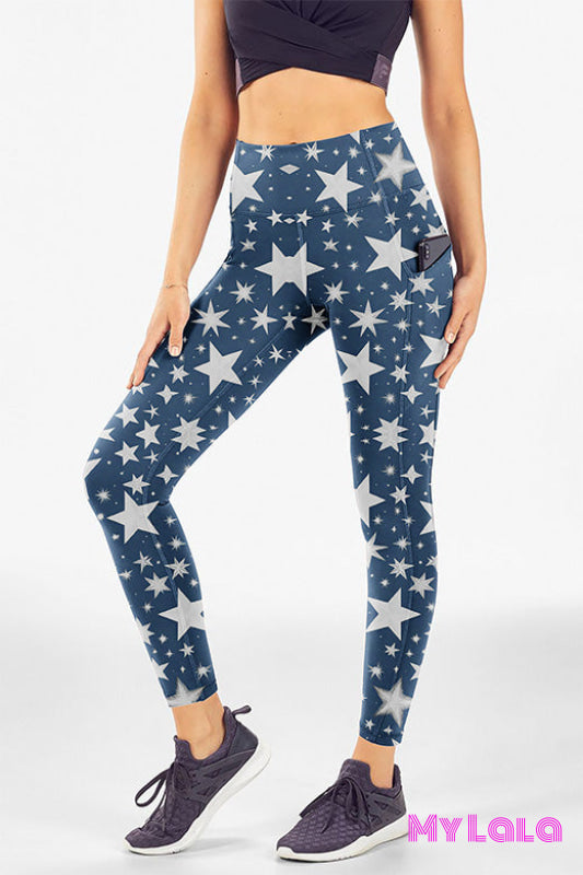 Curvy Pocket Leggings (Star Spangle Night)