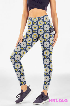 Curvy Pocket Leggings (Vintage Flowers)