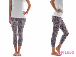 1 Curvy Pocketed Yoga Capri (Mandala Pop)