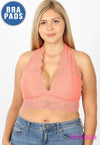 Curvy Scalloped Halter Bralette (Eggshell) - My Lala Leggings