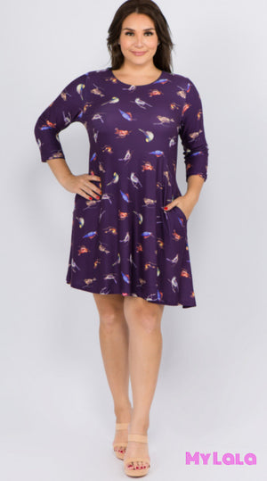 Dress Curvy Indigo Bird - My Lala Leggings