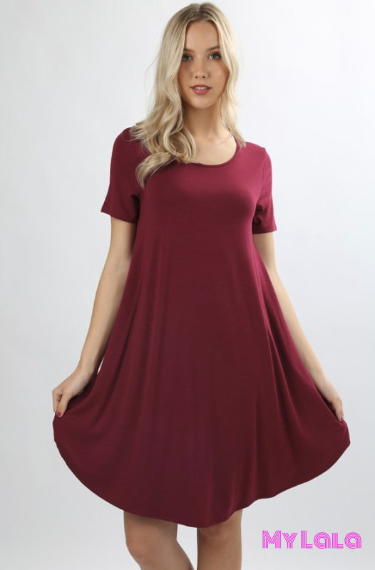 DRESS Odessa WINE - My Lala Leggings