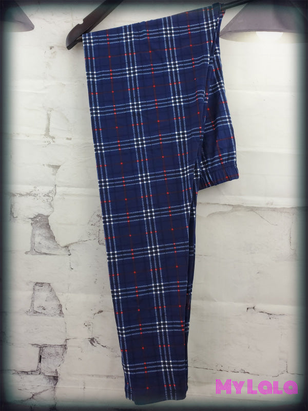 Navy Plaid OS - My Lala Leggings