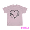 Nurse Heart Stethoscope Flower Tee - My Lala Leggings