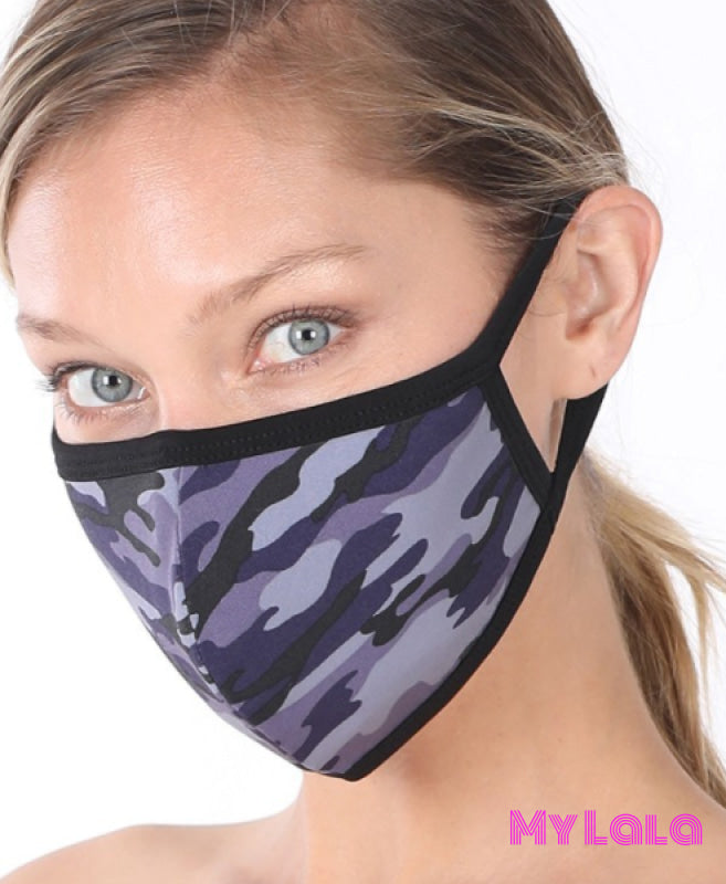 Ocean Blue Camo Shell Mask - My Lala Leggings