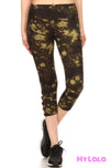 Olive Tie Dye Capri Active Wear - My Lala Leggings