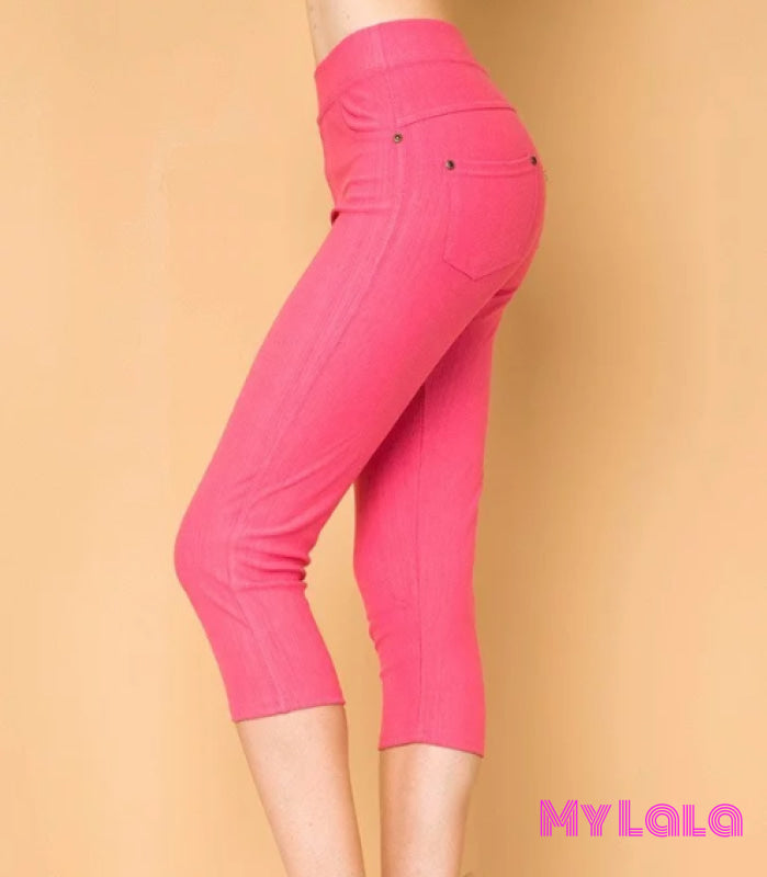 ONE SIZE JEGGINGS - Capri 3-12 (Coral) - My Lala Leggings