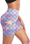 Pocketed Gym Shorts Os (Mermaid)