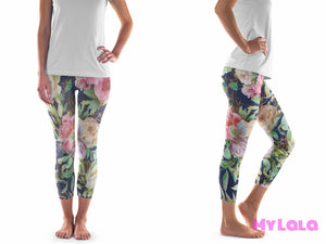 1 Pocketed Yoga Softy Capri Os (Summer Flower)