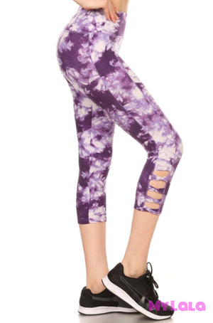 Purple Tie Dye Active Wear - My Lala Leggings