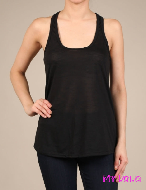 1 440Ps Scoop Neck Racer (Black)