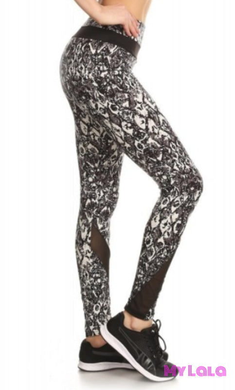 Snakeskin Shear Active Wear - My Lala Leggings