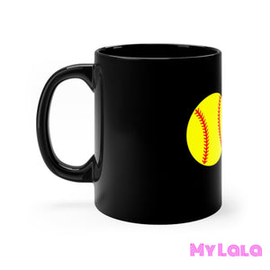 Softball has my Heart mug 11oz - My Lala Leggings