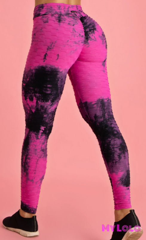 Tie Dye Booty Lift (Pink/black)