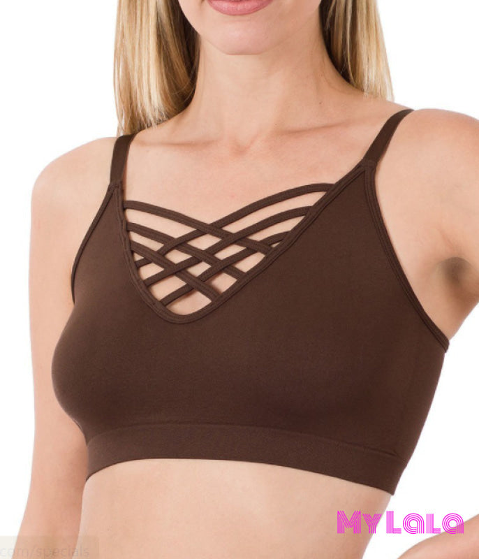 1 6662 V-Lattice Bralette (Americano)