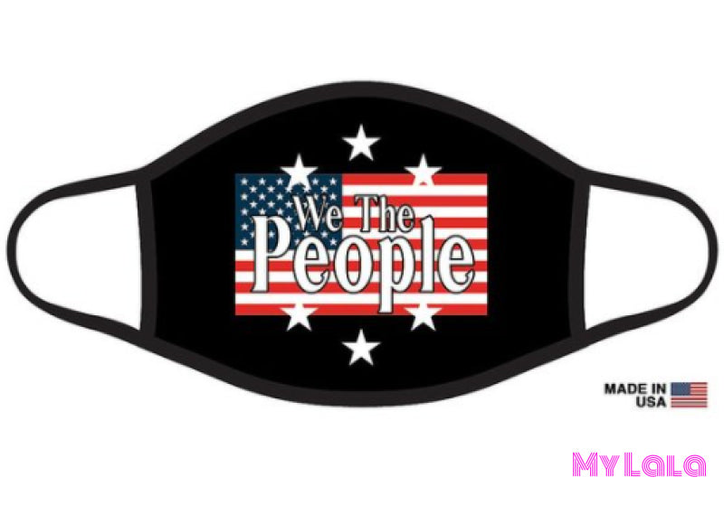 We The People Flag Mask (Black) - My Lala Leggings