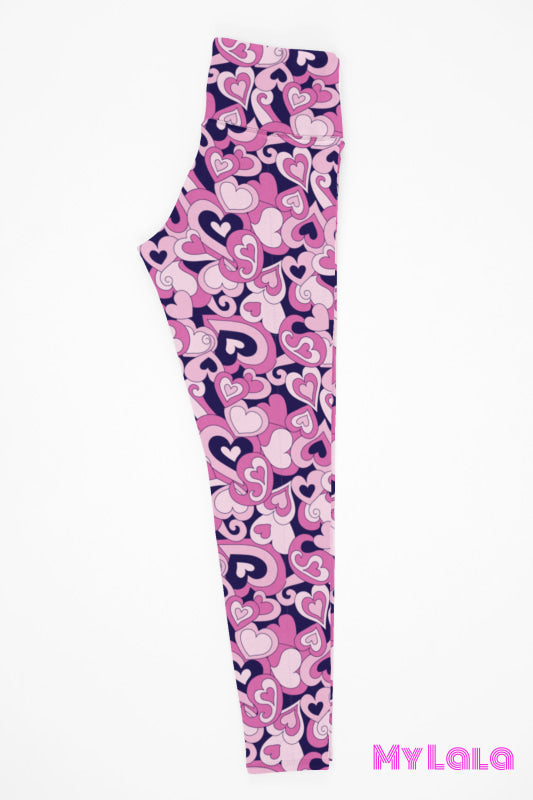 1 Yoga Band - 70s Hearts Kids (Premium) - My Lala Leggings