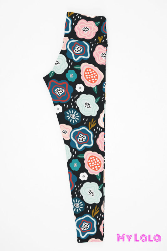 1 Yoga Band - Curvy Flower Power (Premium) - My Lala Leggings