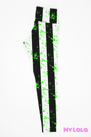 1 Yoga Band - Curvy Green Splat (Premium)