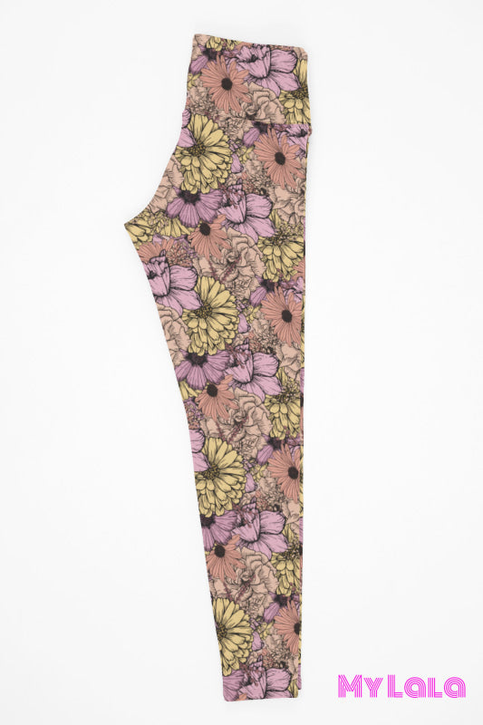 Yoga Band - Curvy Pink Floral (Premium)