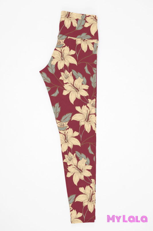 1 Yoga Band - Curvy Red Flower (Premium)