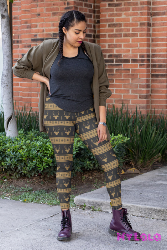 1 Yoga Band - Curvy Reindeer Gold (Premium) - My Lala Leggings