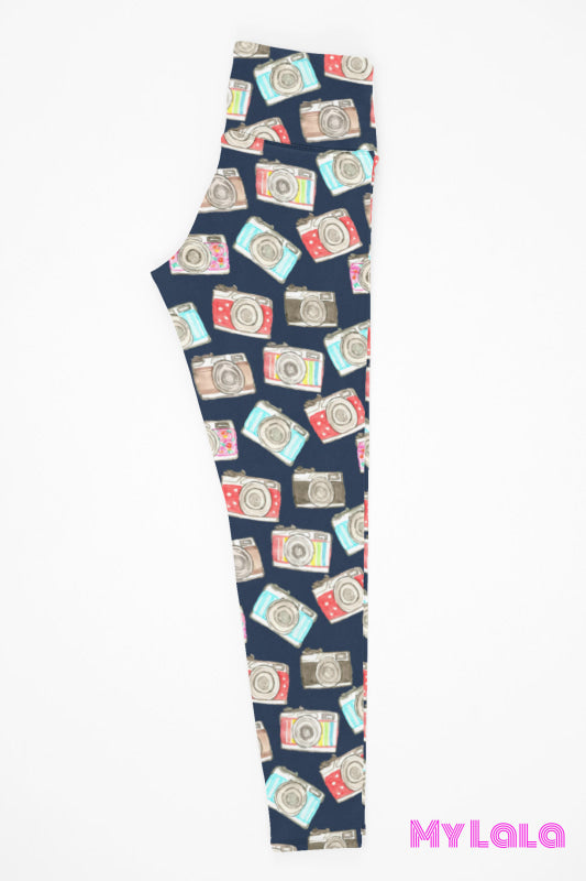 1 Yoga Band - Curvy Watercolor Camera (Premium) - My Lala Leggings