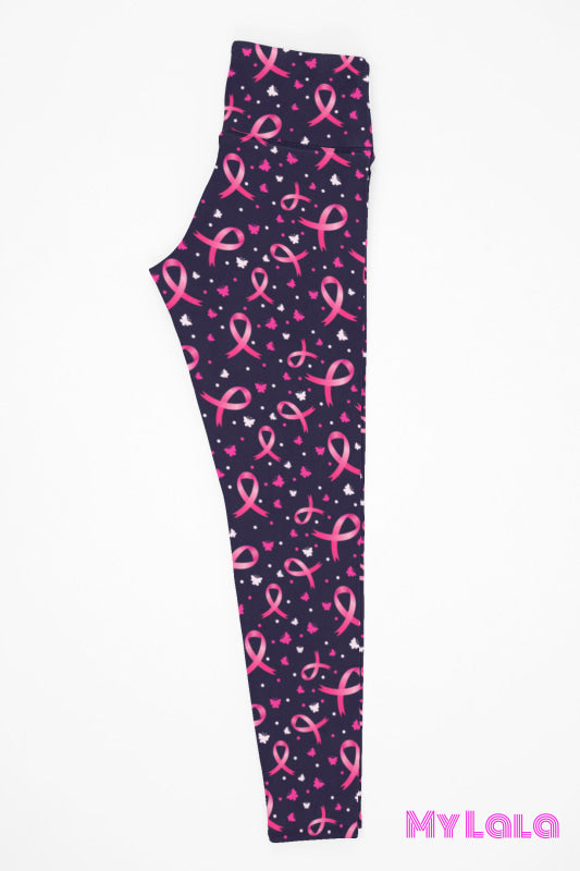 Yoga Band - EC2 Breast Cancer Butterfly 24-32 (Premium) - My Lala Leggings