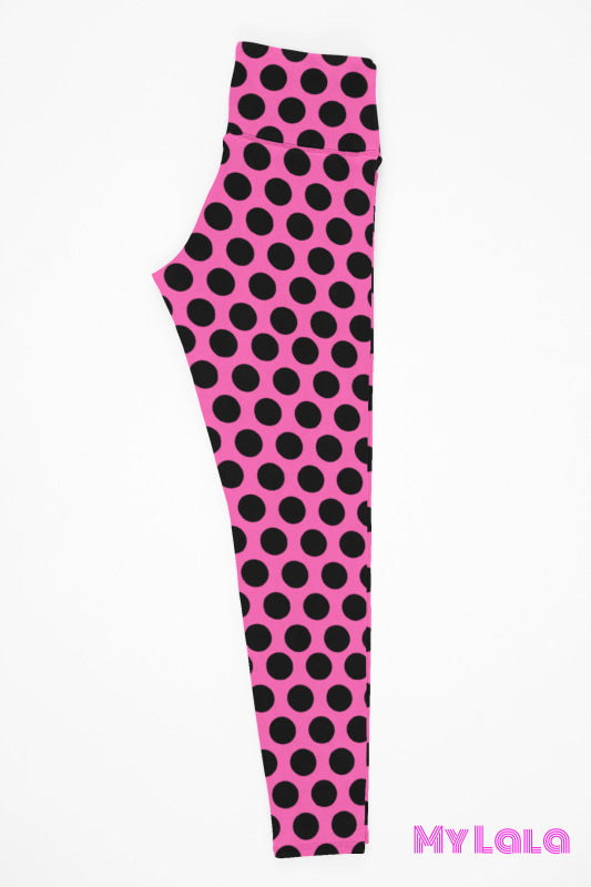 1 Yoga Band - Ec2 Pink And Black Polka 24-32 (Premium)