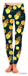 1 Yoga Band - Extra Curvy Yellow Flower 20-26 (Premium)